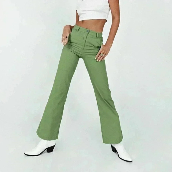 Princess Polly CARSON PANTS GREEN - Picture 4 of 7